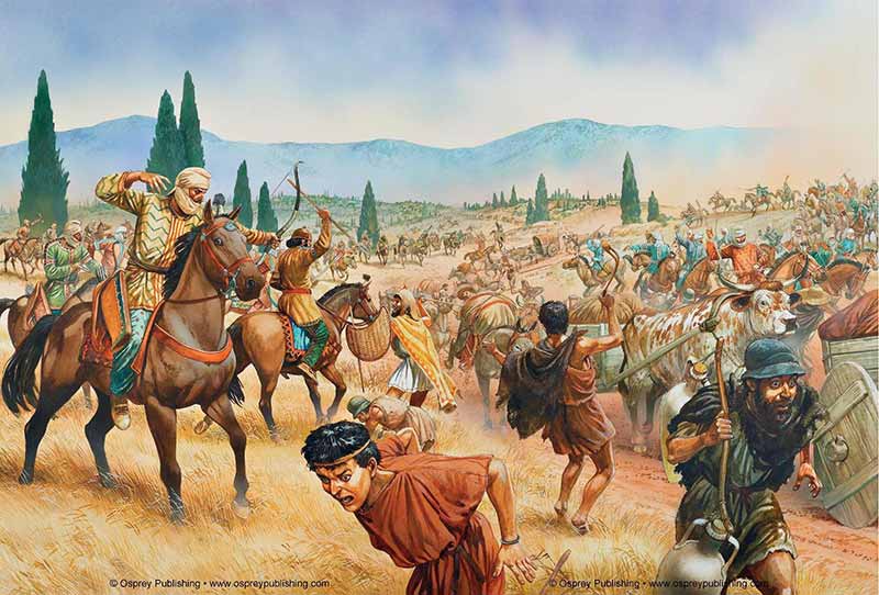 Персы атакуют греческий обоз в битве при Платеях