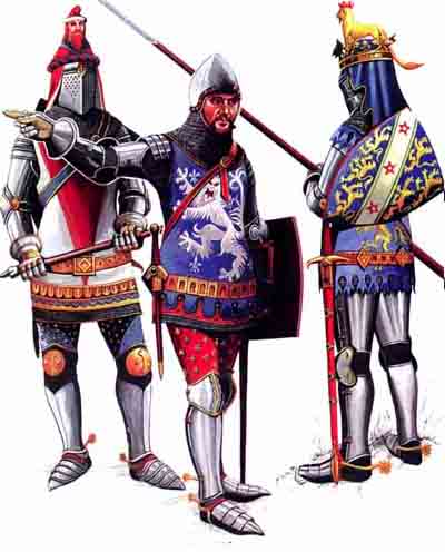 Рыцари Столетней войны в битве при Пуатье