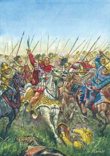 Александр в битве при Гавгамелах