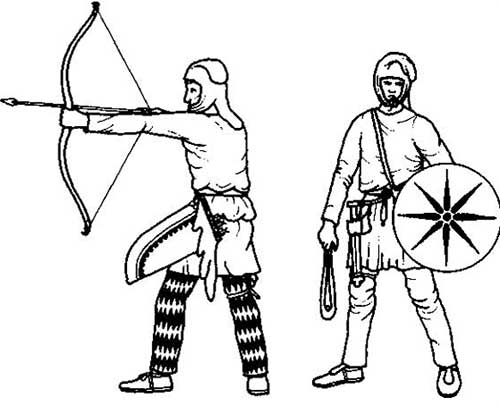 персидские лучник и пращник