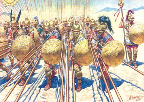 Набор солдатиков - фалангиты Александра Македонского
