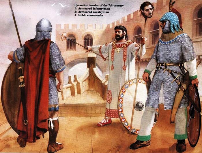 Византийские воины 7 в.